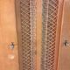 Cabinet vintage wood and rattan feet compass 60s