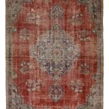 Turkish Anatolian Handmade Vintage Rug 244 cm x 158 cm