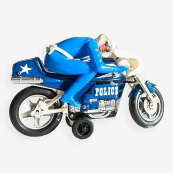 Motorcycle metal toy by Joustra, vintage France