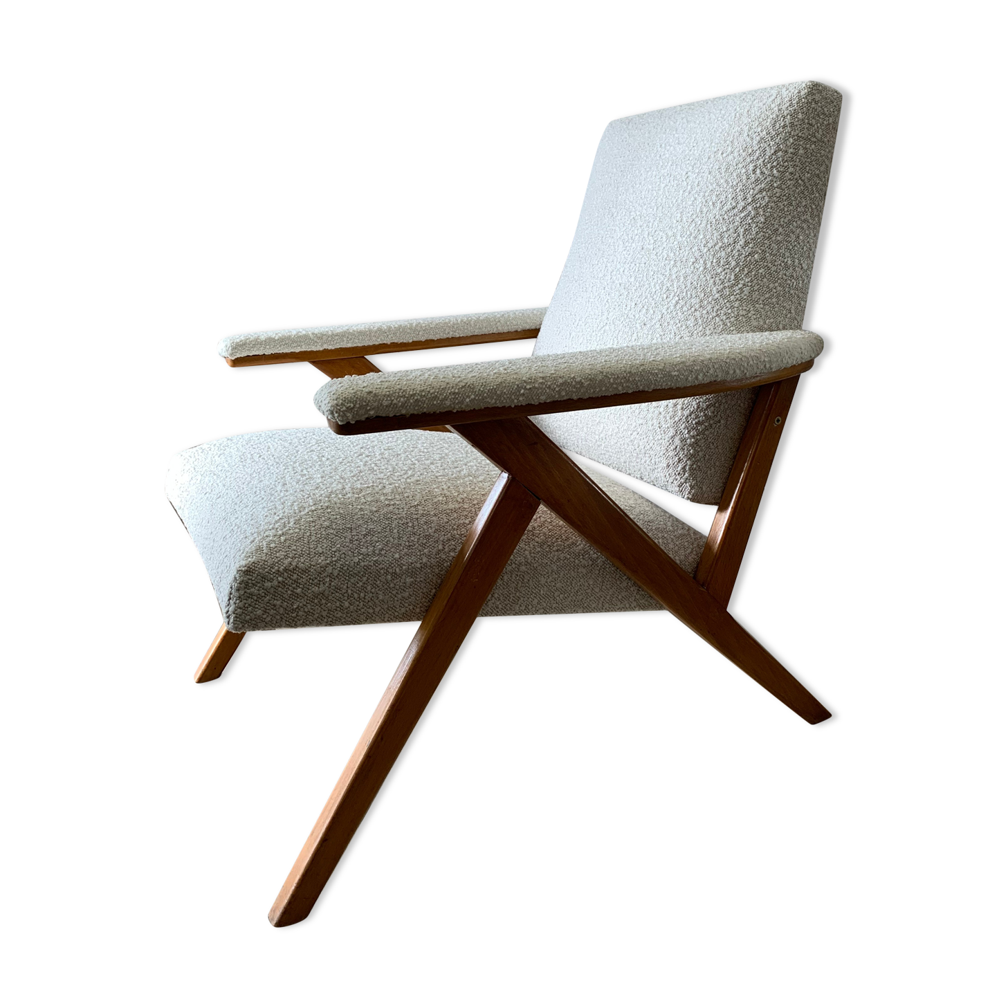 Fauteuil vintage bouclettes