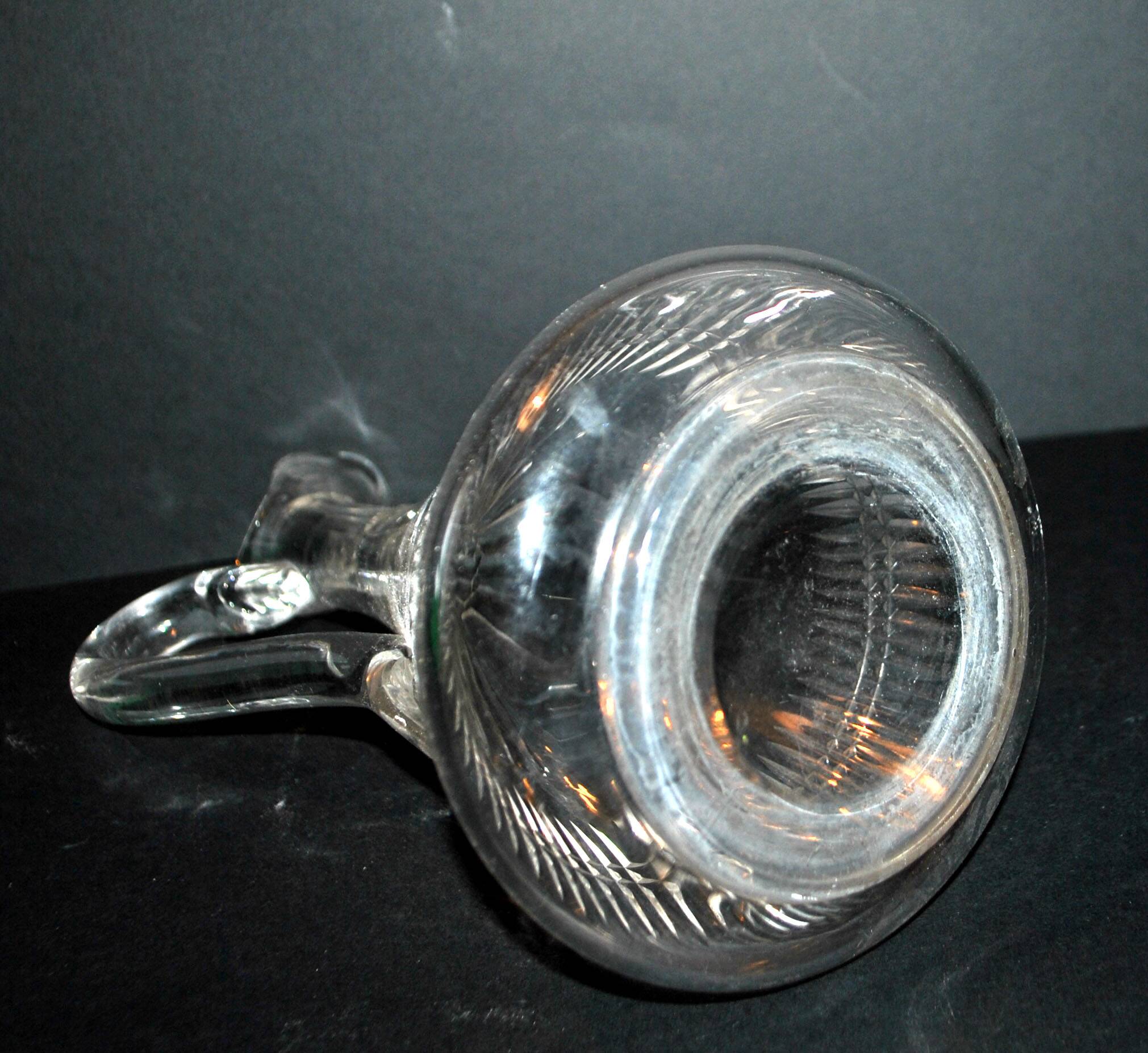 BACCARAT crystal carafe with handle, gondola model 1907