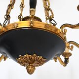 Empire style chandelier in bronze