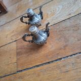 Antique miniature salt and pepper shakers