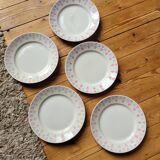 Set of 5 flat plates FB 26 and 31 Badonviller