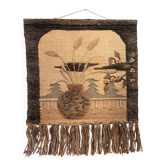 Handcrafted tapestry – Bohemian floral composition