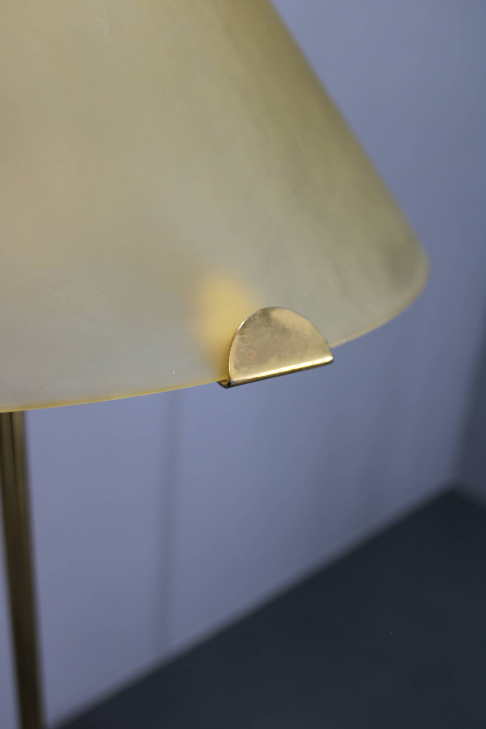 1980s Pair of VeArt-Murano Floor Lamps in Brass Finish ,Italy