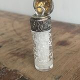 Salt bottle, cut glass, silver metal, Napoleon III, 19th century, object of curiosity, decor