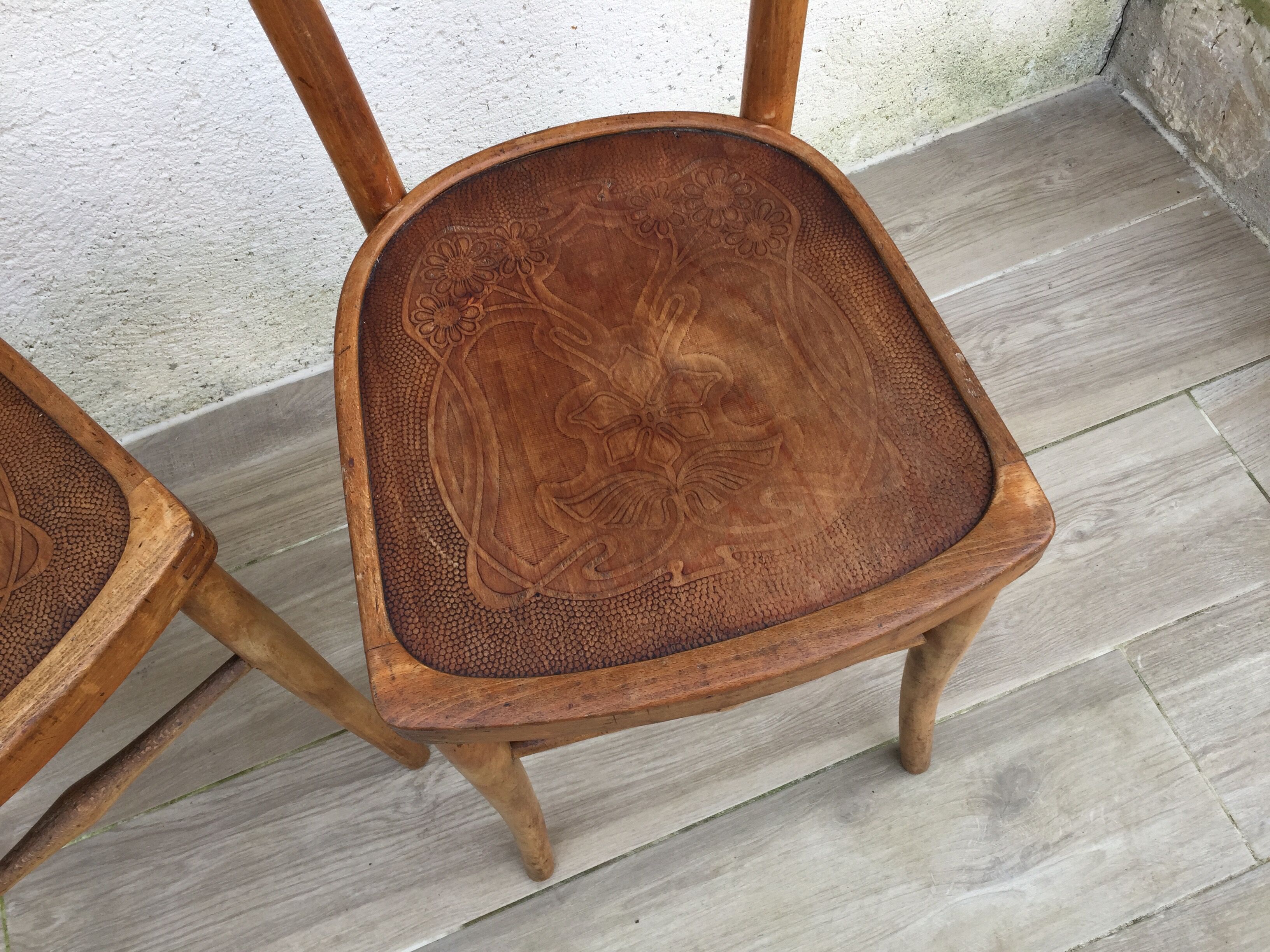 Paire de chaises de bistrot 1930