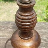 Art Deco turned wood lamp