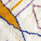 Moroccan Berber carpet azilal ecru with colorful patterns 300x196cm