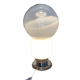 Lampe de table en verre de Murano et métal chromé
