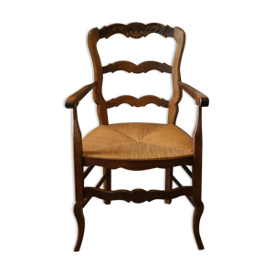 fauteuil paillé provençal