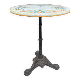 Table in enamelled lava stone and cast iron, Italy
