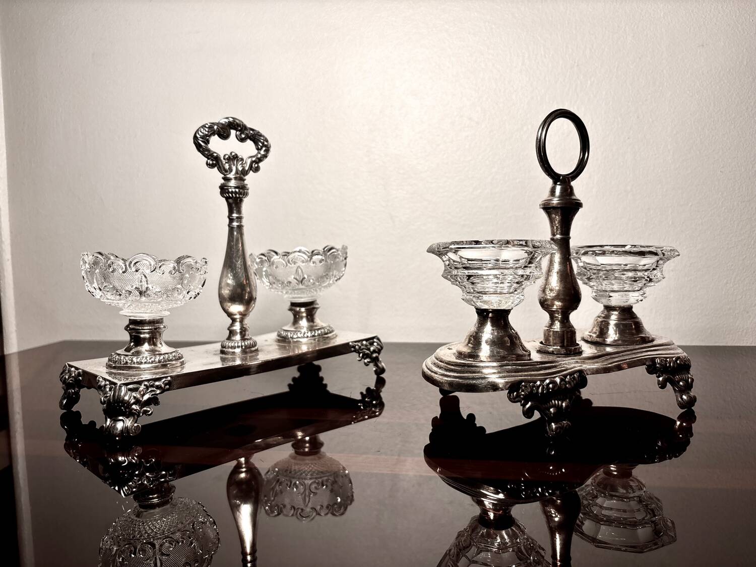 Two double cellars including Baccarat Crystal