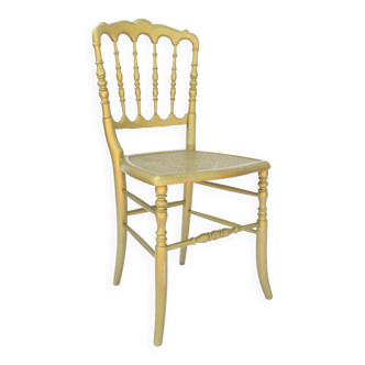 Canned chair painted gilded