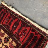 Ancien tapis oriental 160x82 - Dominante Rouge
