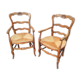 Old rustic armchairs