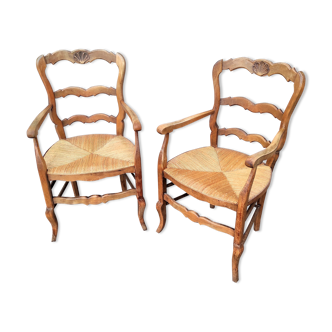 Old rustic armchairs