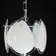 Lustre en verre de Murano blanc Vistosi en forme de larme, Italie, années 1970