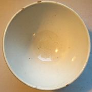 Old vintage bowl, geometric décor and free shapes by St Amand and Hamage