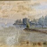 Oil on canvas – Lake Geneva, signed Thorimbert