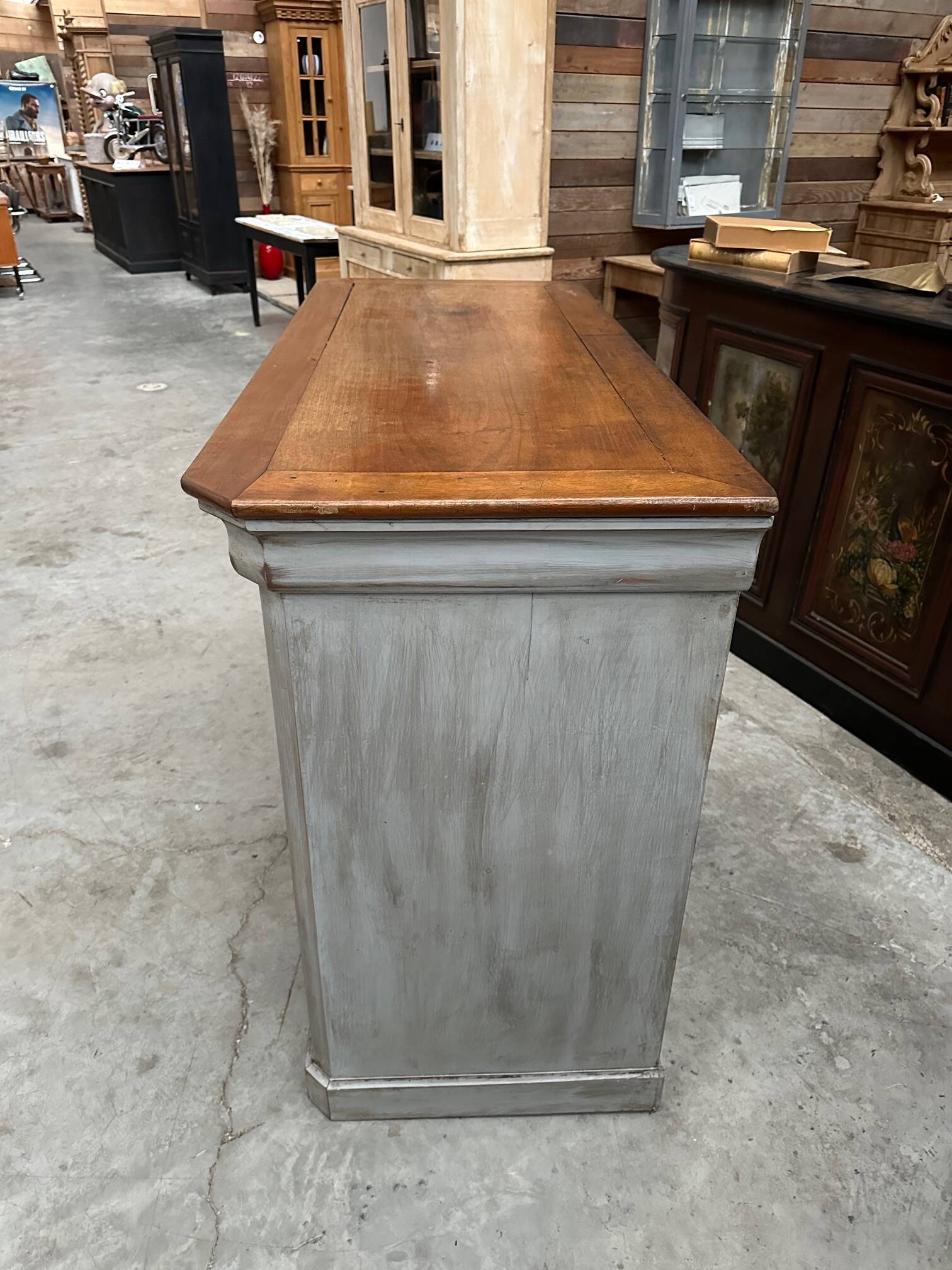 Patinated bar counter