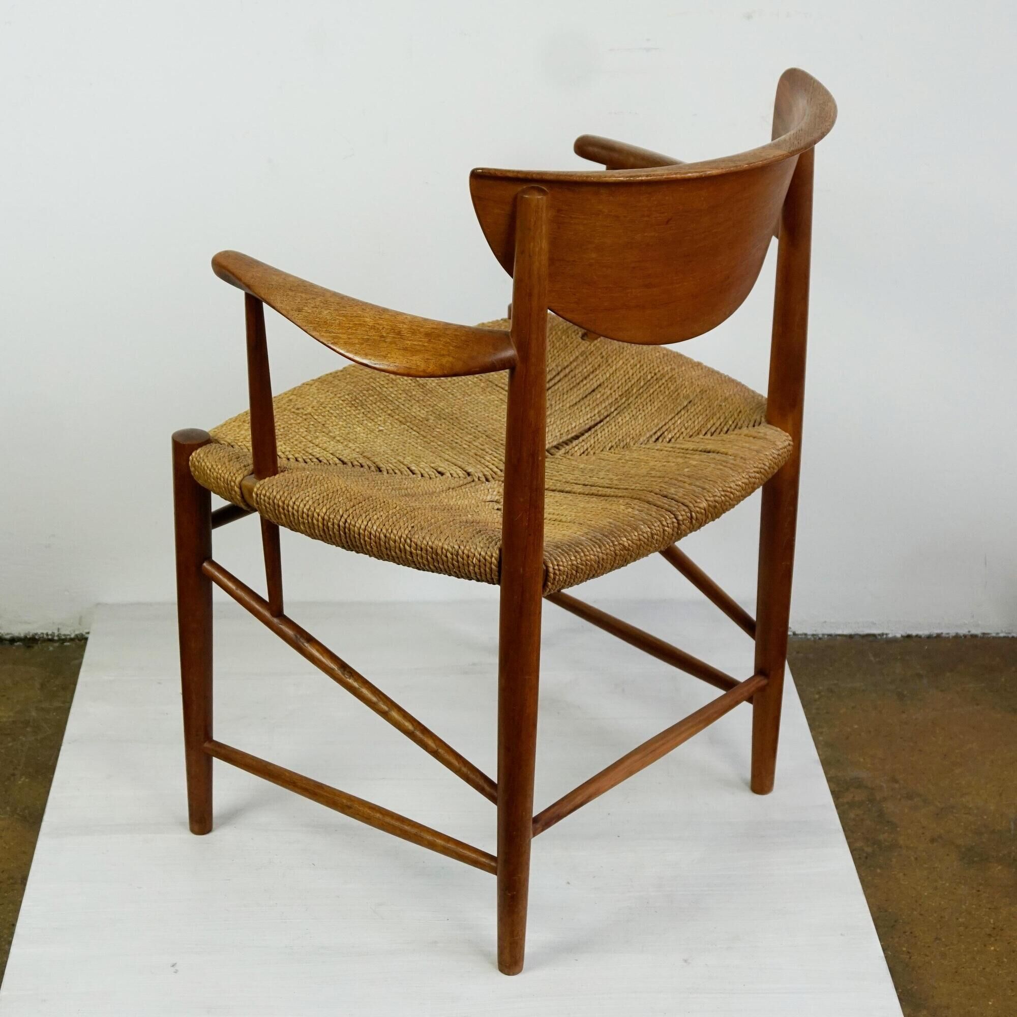 Pair of teak armchairs model 317 by Peter Hvidt for Soborg Mobler Denmark