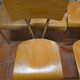 7 vintage school chairs in chrome metal from the 1970s