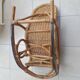 Children's rocking chair in rattan and wicker