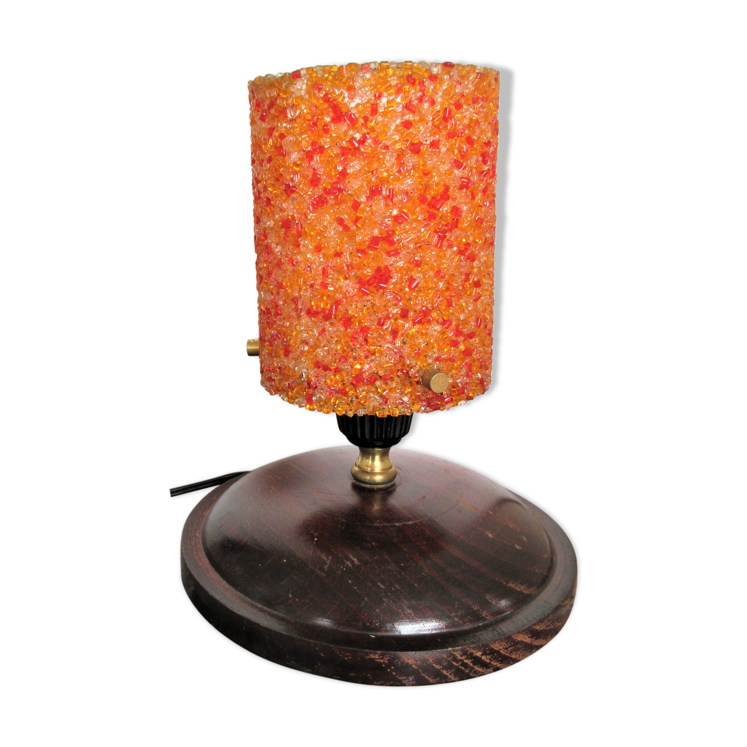 Vintage lampshade granite orange