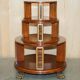 Table bibliothèque tournante Arthur Brett en satin, noyer et palissandre - style Regency