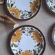 Set of 6 Paradisio dessert plates Boch 1966
