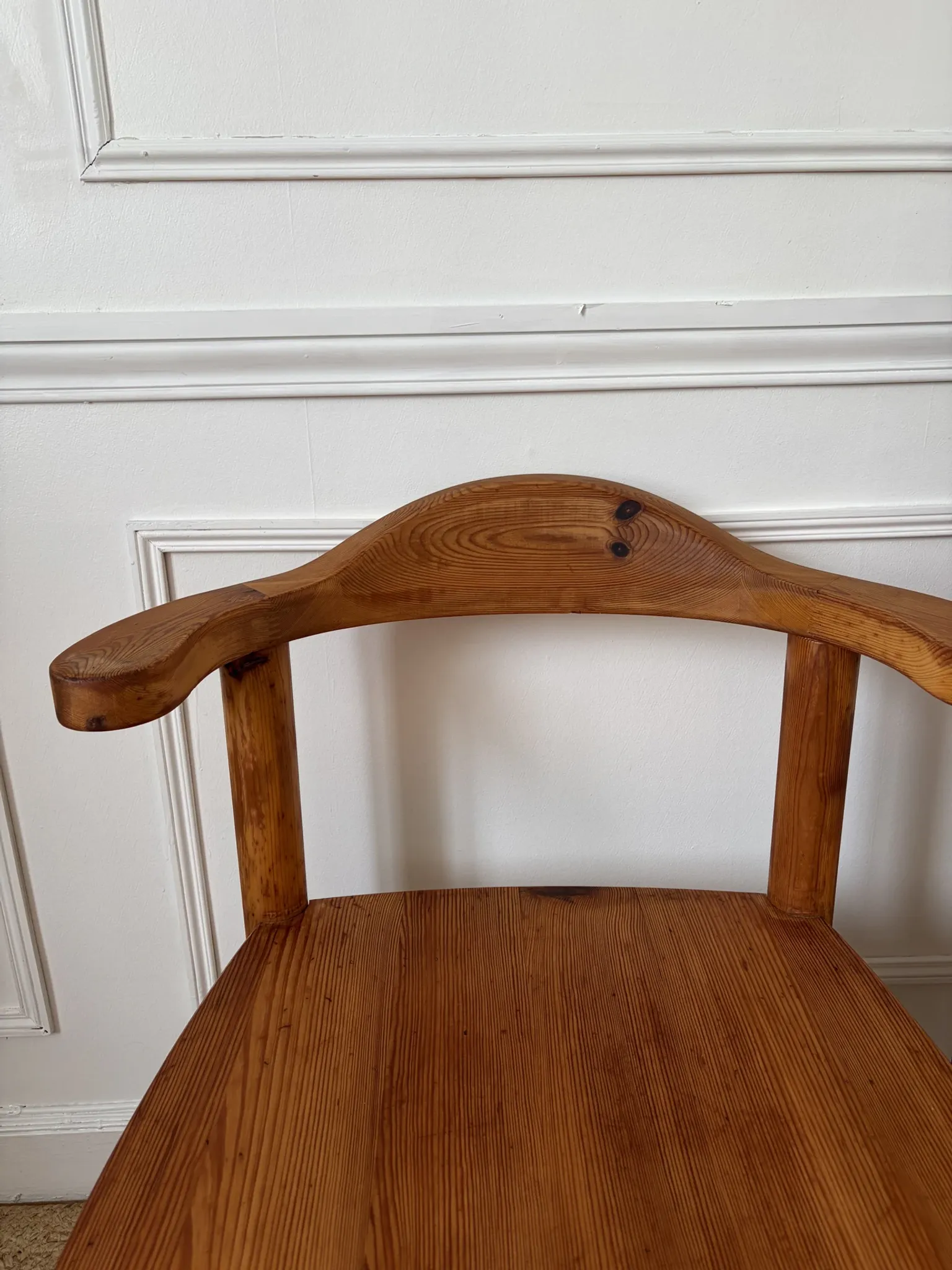 4 pine armchairs from the 1970s