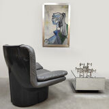 Vintage Il Poltrone leather lounge chair Ammannati & Vitelli Comfort