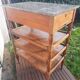 4-shelf marble top cabinet