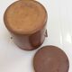 Old stoneware pot with lid