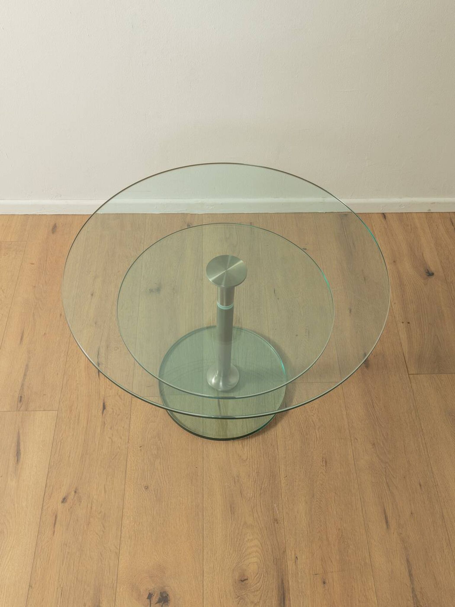 Table d'appoint en verre des années 1980, Peter Draenert