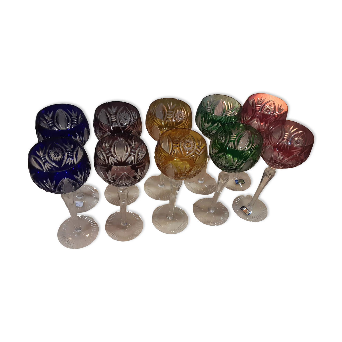 Coloured crystal lenses