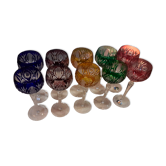 Verres cristal de couleur