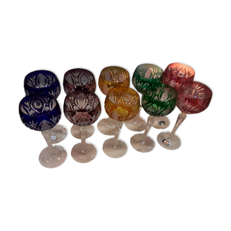 Coloured crystal lenses