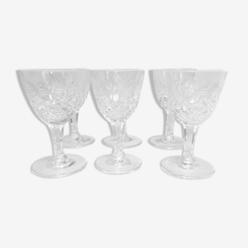 Six verres - taillés - cristallerie  de Lorraine