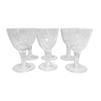 Six verres - taillés - cristallerie  de Lorraine