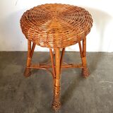 Vintage rattan stool