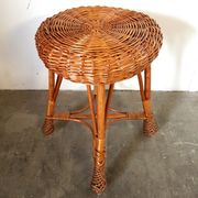 Vintage rattan stool