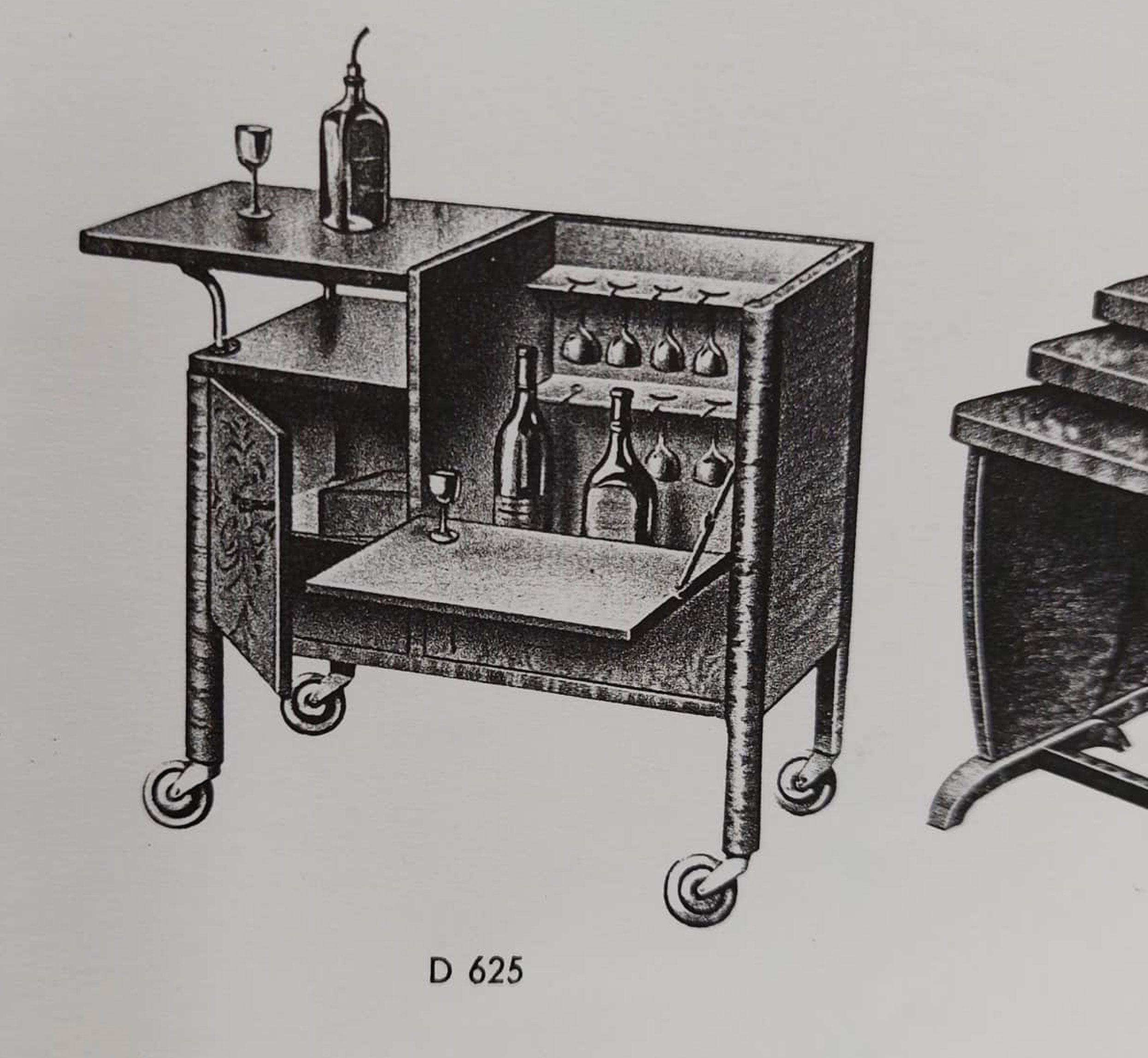 Drink cabinet model D 625 by Thonet, 1930