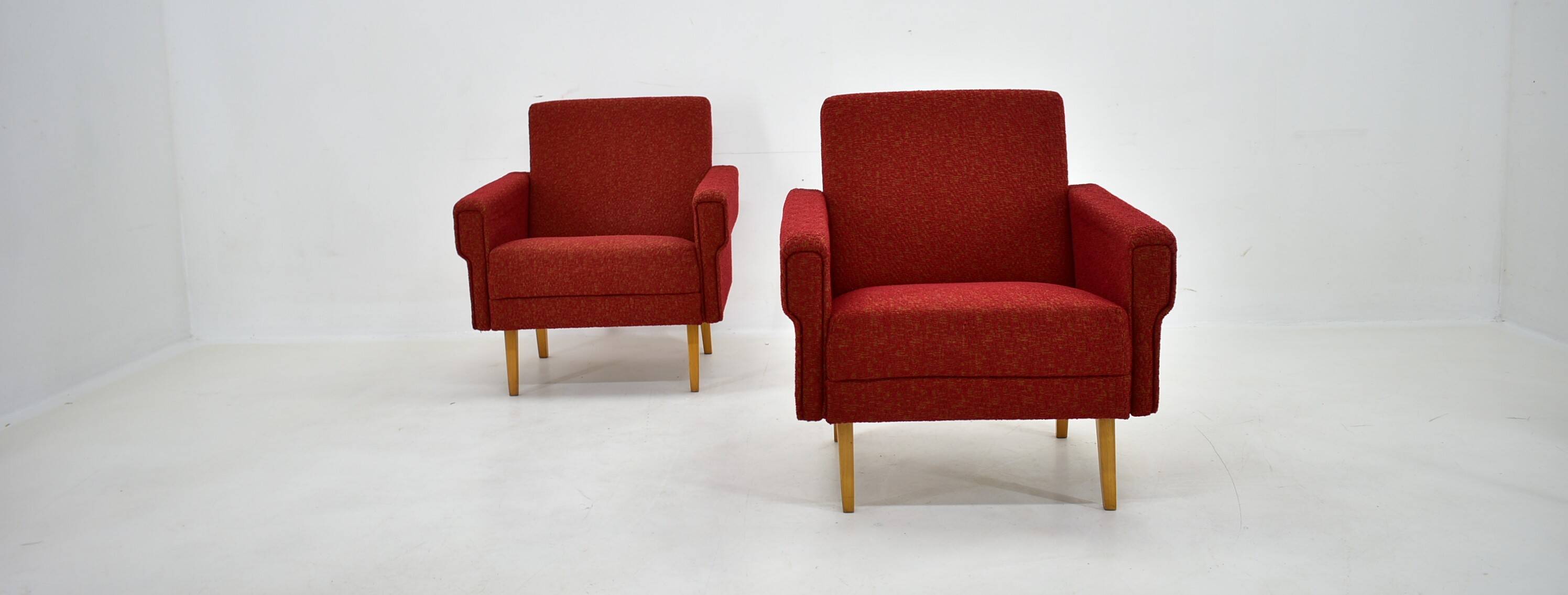 Paire de fauteuils des années 1950, Tchécoslovaquie