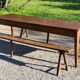 Farm table nineteenth century feet spindles 251cm and its 2 benches