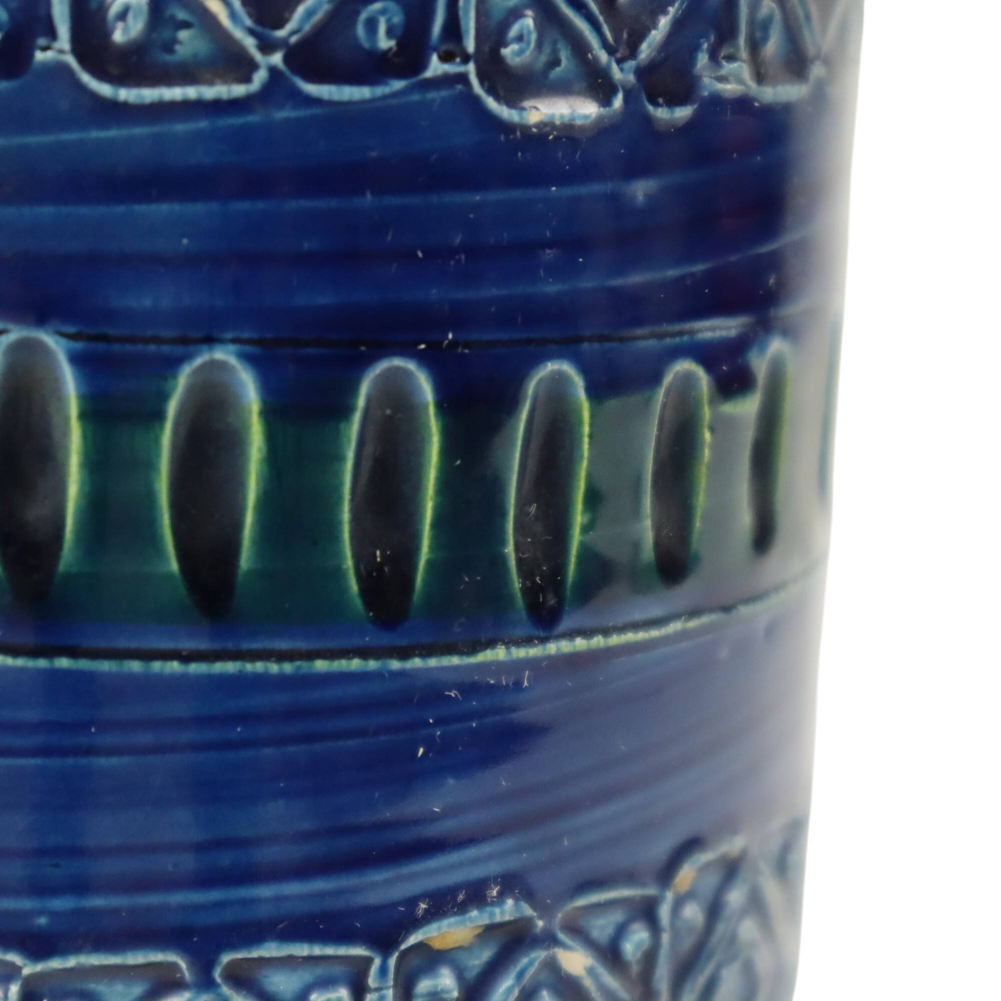 Vintage Italian Vase Ceramiche Minerva Blue Ceramic