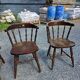 4 fauteuils bistrot style western en hêtre
