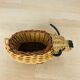 Panier osier taureau artisanal